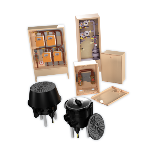 Produits de la gamme coffrets, placards et postes gaz de PCh