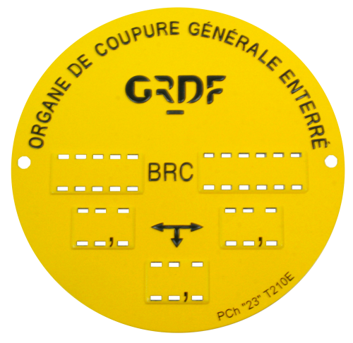 Exemple de plaque signalétique fournie par PCh