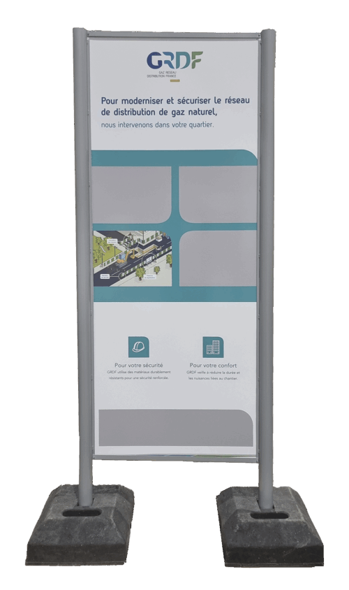 Panneau de signalisation de chantier